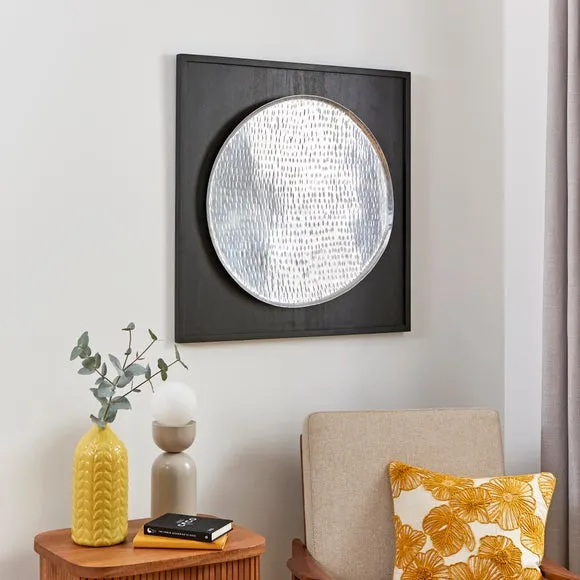 Wood Metal Mix Wall Art - Silver, Mango Wood image