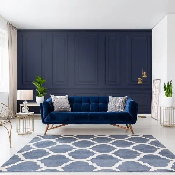 Wood Panel Wall Mural - Navy