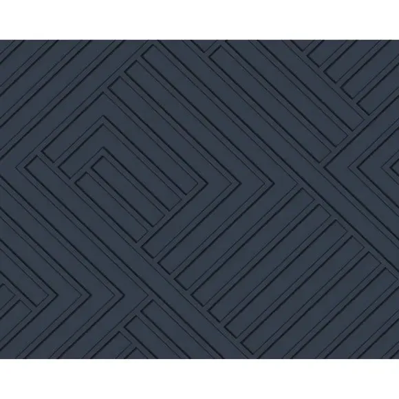 Wood Panel Wall Mural - Navy, Non-Woven