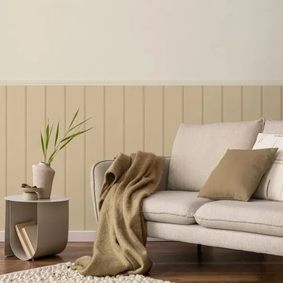 Wood Panel Wallpaper - Warm Sand