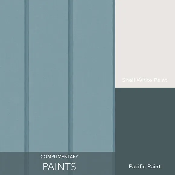 Wood Panel Wallpaper with Smooth Finish - Azure