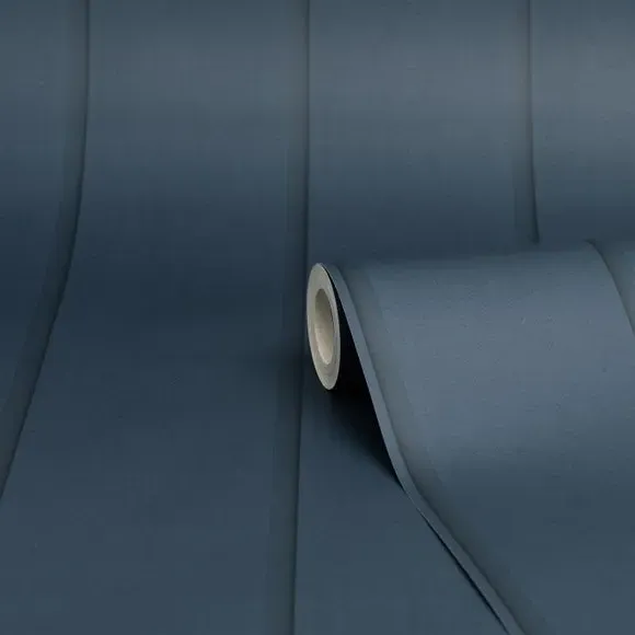 Wood Panel Wallpaper with Smooth Finish - Navy