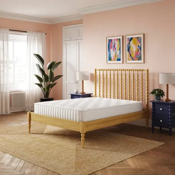 Wooden Bed Frame with Slats - Natural, Wood