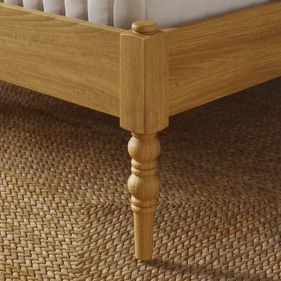 Wooden Bed Frame with Slats - Natural, Wood
