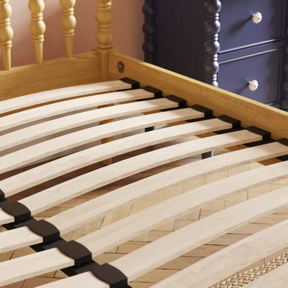 Wooden Bed Frame with Slats - Natural, Wood