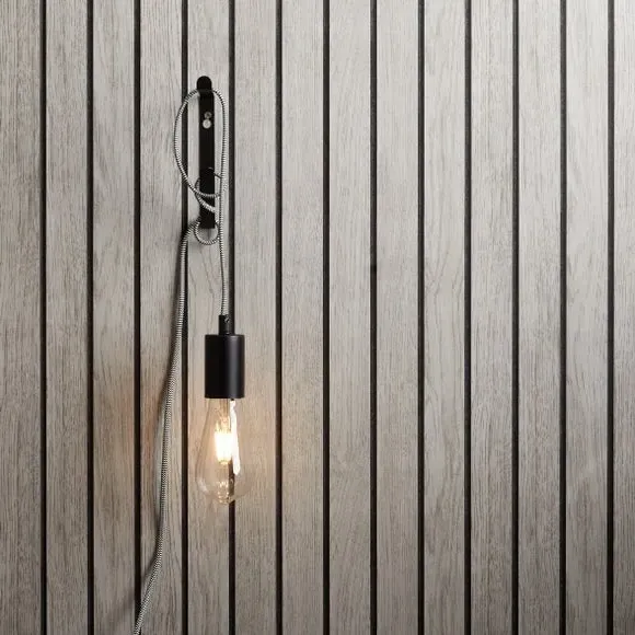 Wooden Panel Wallpaper - Grey