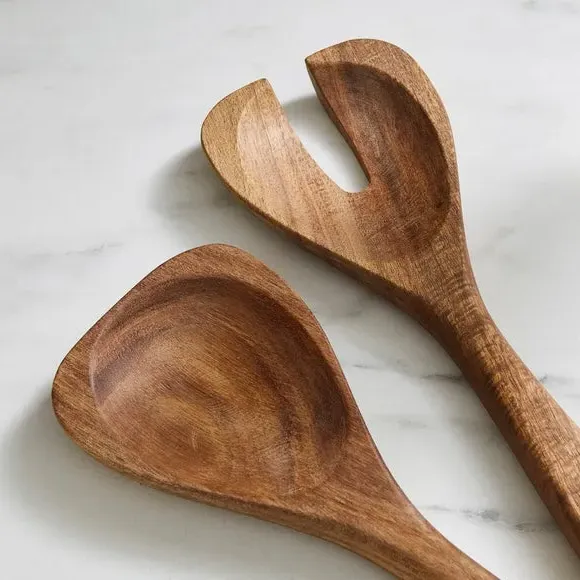 Wooden Salad Spoon & Fork Set - Natural, Acacia