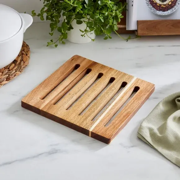 Wooden Trivet Heat Resistant - Brown, Acacia image