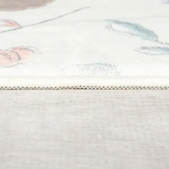 Woodland Animals Washable Rug - Multicolor, Faux Fur