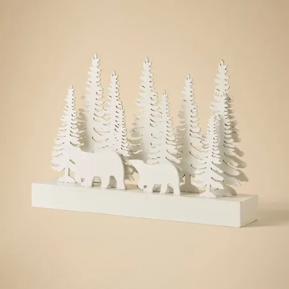 Woodland Scene Light Decoration - White