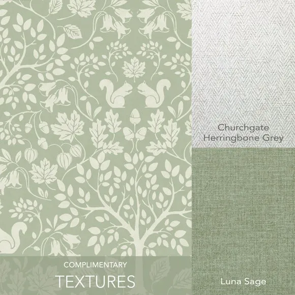 Woodland Wallpaper with Matt Finish - Green
