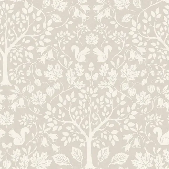 Woodland Wallpaper with Matt Finish - Natural