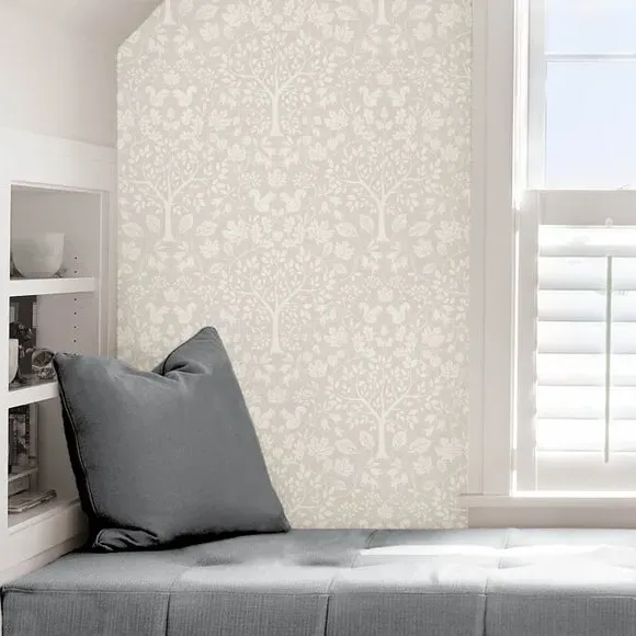 Woodland Wallpaper with Matt Finish - Natural
