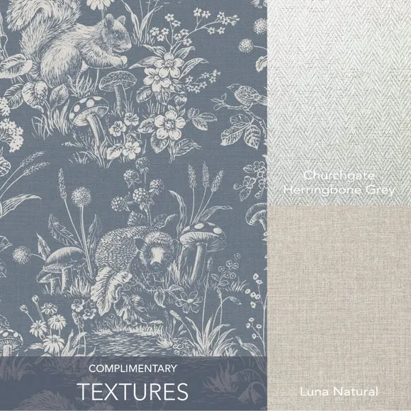 Woodland Wallpaper with Matte Finish - Blue