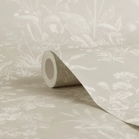 Woodland Wallpaper with Matte Finish - Stone