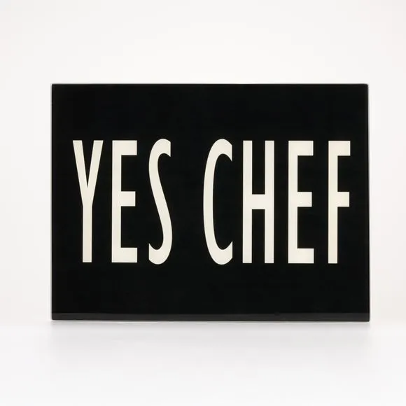 Work Top Saver with Typography - Black, Glass