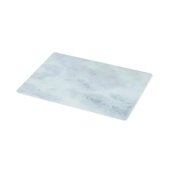 Worktop Saver with Marble Design - White, Glass