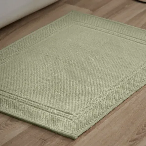 Woven Bath Mat - Green, Cotton image