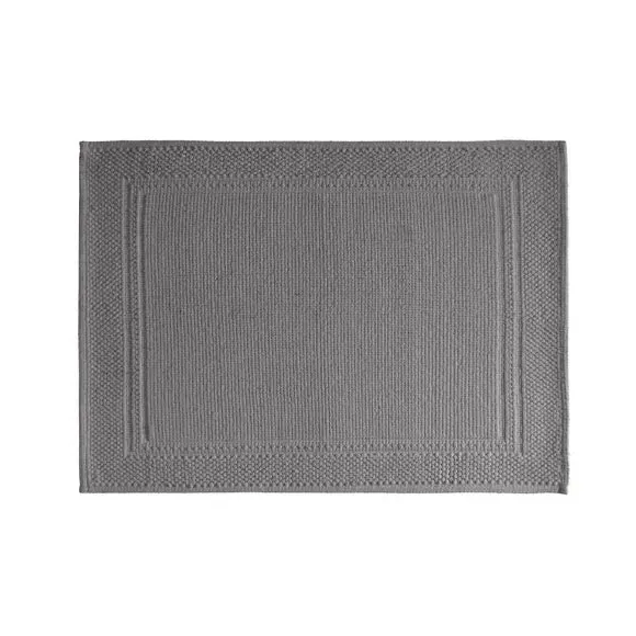 Woven Bath Mat - Grey, Cotton
