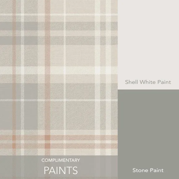 Woven Check Tactile Wallpaper - Natural