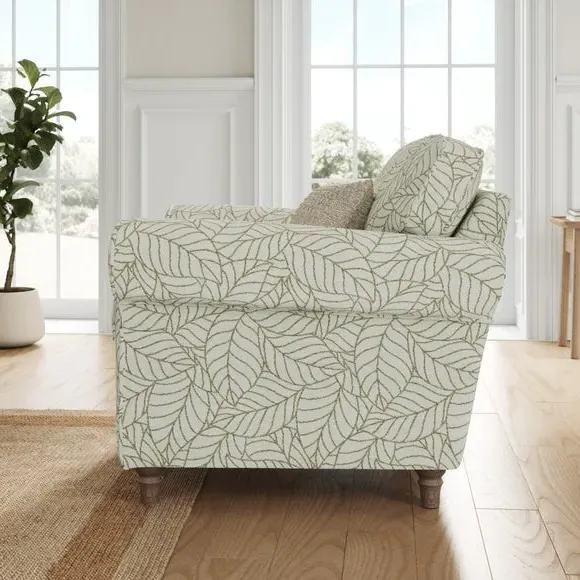 Woven Leaf Armchair - Olive, Fabric