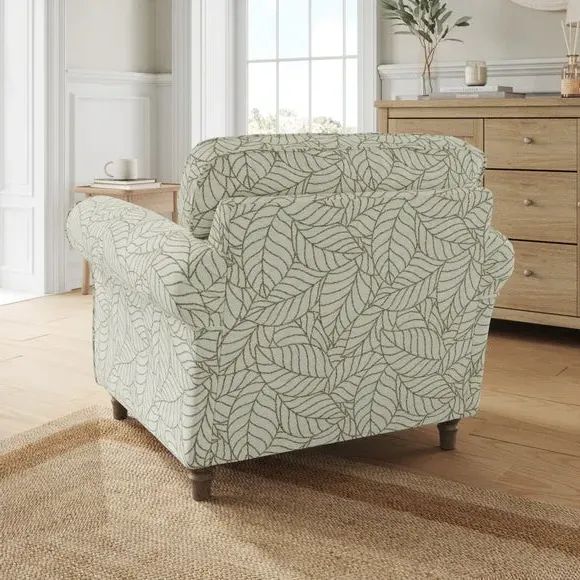 Woven Leaf Armchair - Olive, Fabric