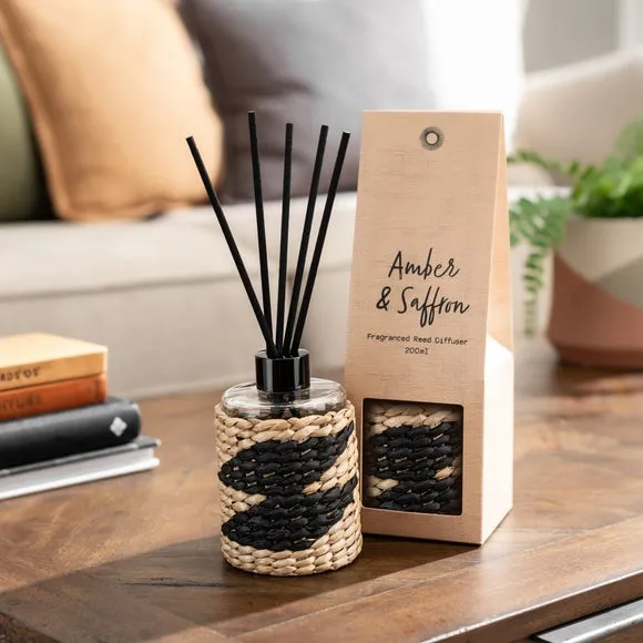 Woven Reed Diffuser - Black, Glass