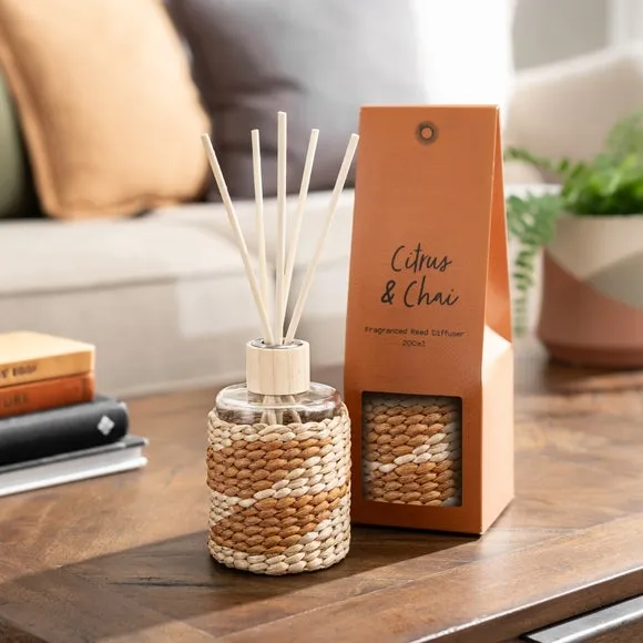 Woven Reed Diffuser - Natural, Glass