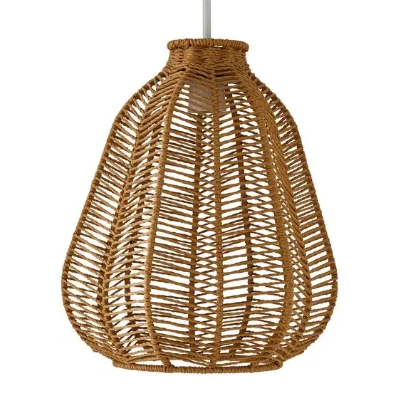 Woven String Easy Fit Pendant Shade - Beige