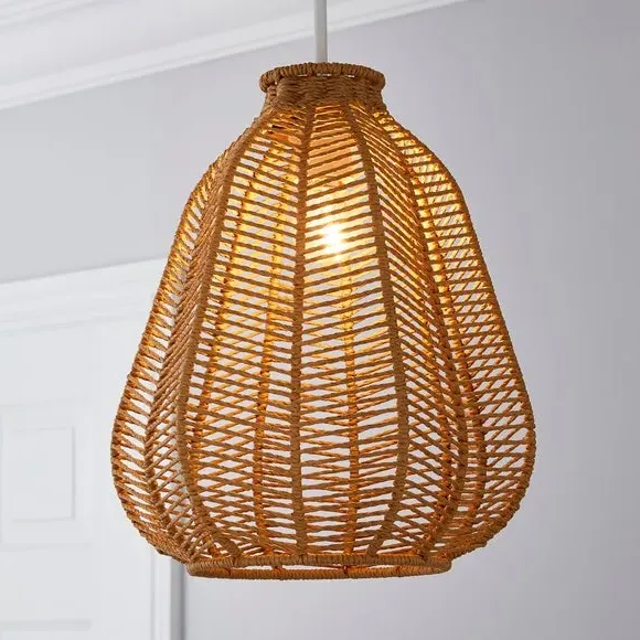 Woven String Easy Fit Pendant Shade - Beige image