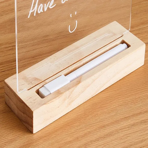 Write-On Neon Table Lamp - Clear, Acrylic