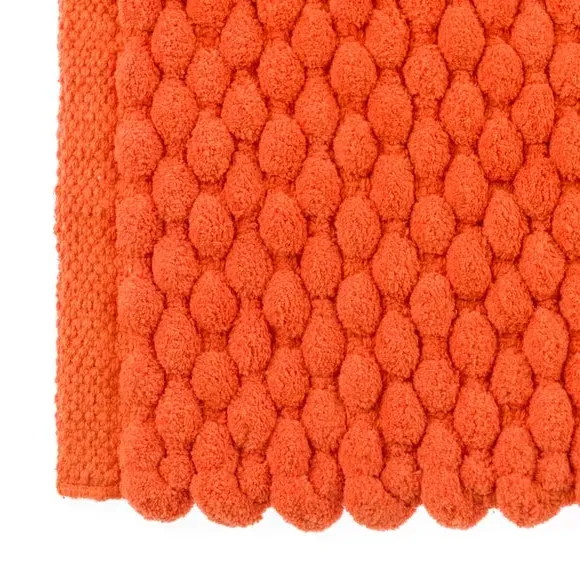 XL Bath Mat with Pebble Texture - Burnt Orange