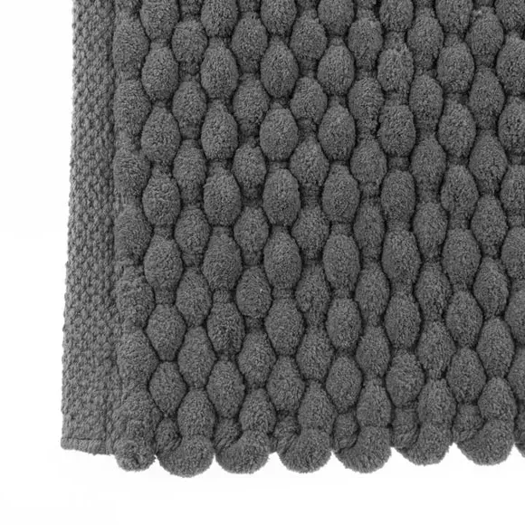 XL Bath Mat with Pebble Texture - Charcoal