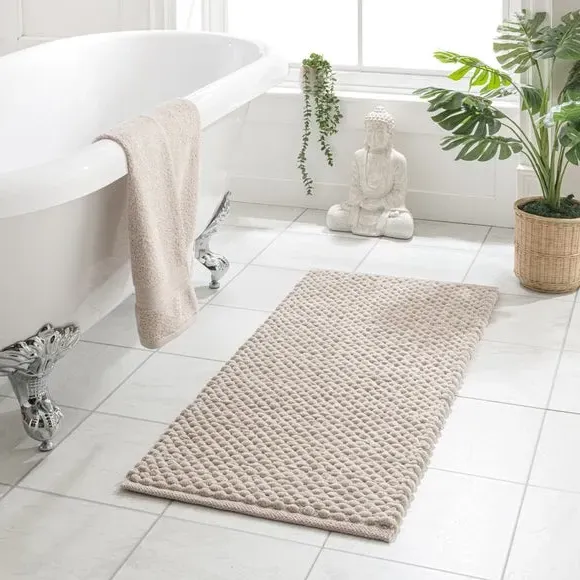 XL Bath Mat with Pebble Texture - Mushroom