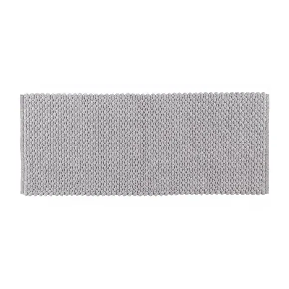 XL Bath Mat with Pebble Texture - Silver