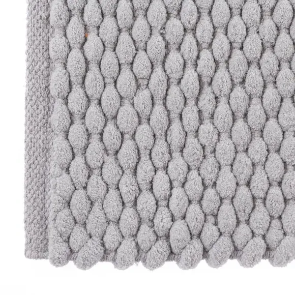 XL Bath Mat with Pebble Texture - Silver
