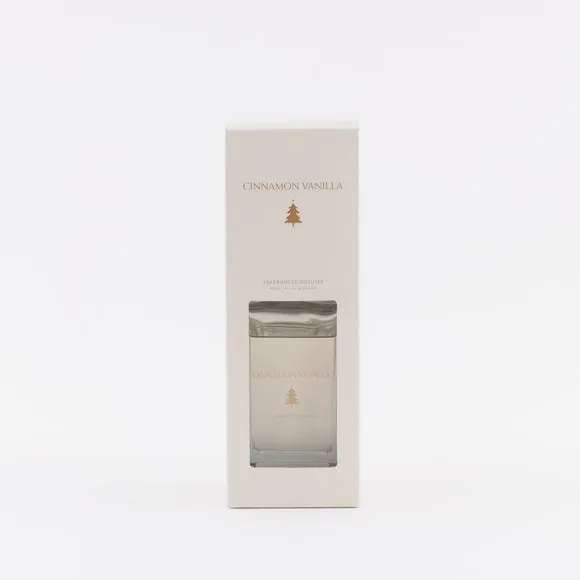 XL Reed Diffuser Cinnamon Vanilla - Clear Glass