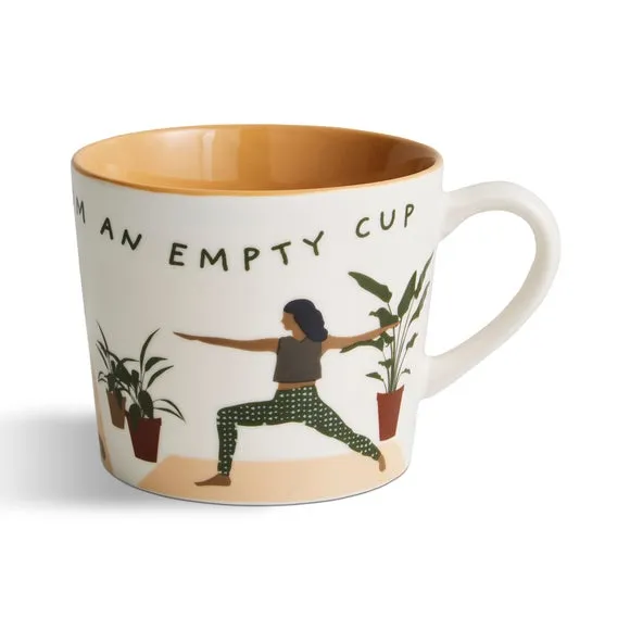 Yoga Pattern Mug - Multicolor, Bone China