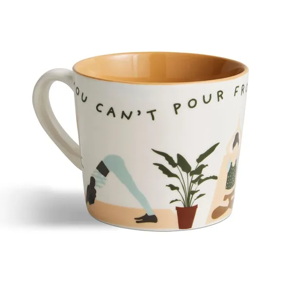 Yoga Pattern Mug - Multicolor, Bone China
