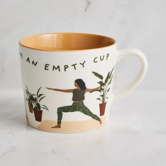 Yoga Pattern Mug - Multicolor, Bone China image