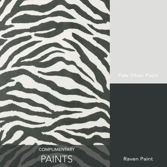 Zebra Pattern Wallpaper - Black
