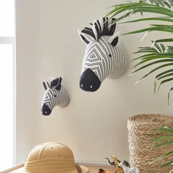 Zebra Wall Head Decor - Black image