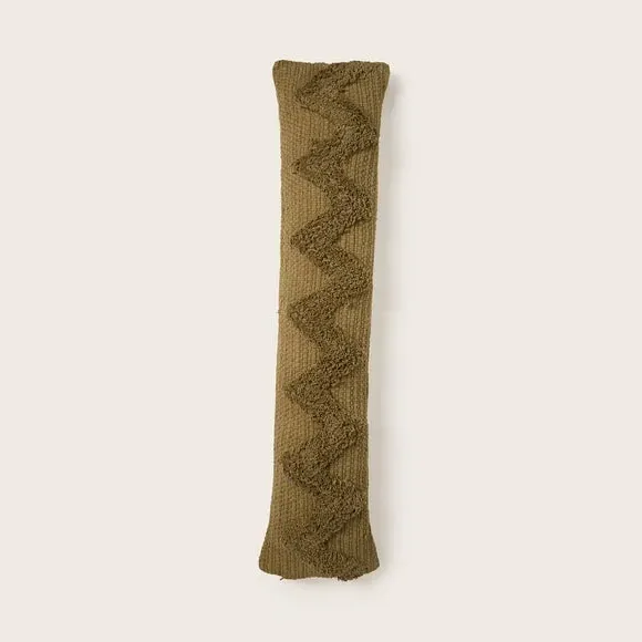 Zig Zag Draught Excluder - Olive, Polyester