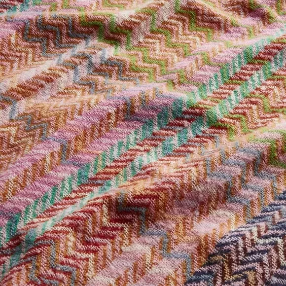 Zig Zag Throw Blanket - Multicolor, Soft Fabric