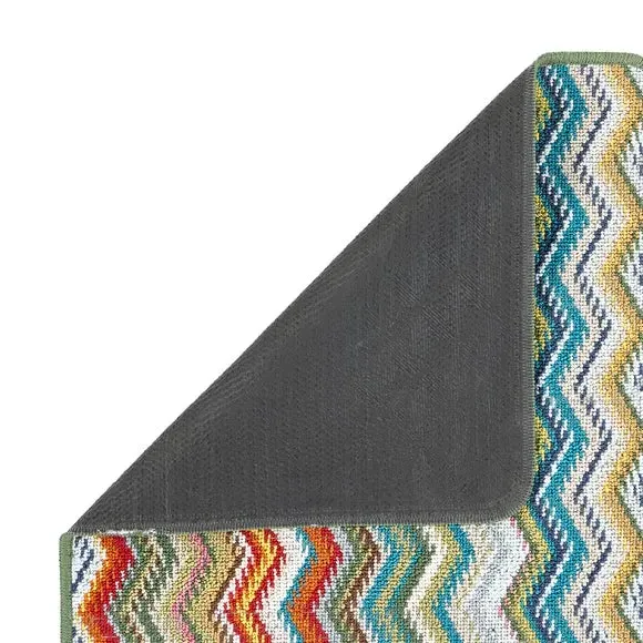 Zig Zag Washable Doormat - Multi, Boucle