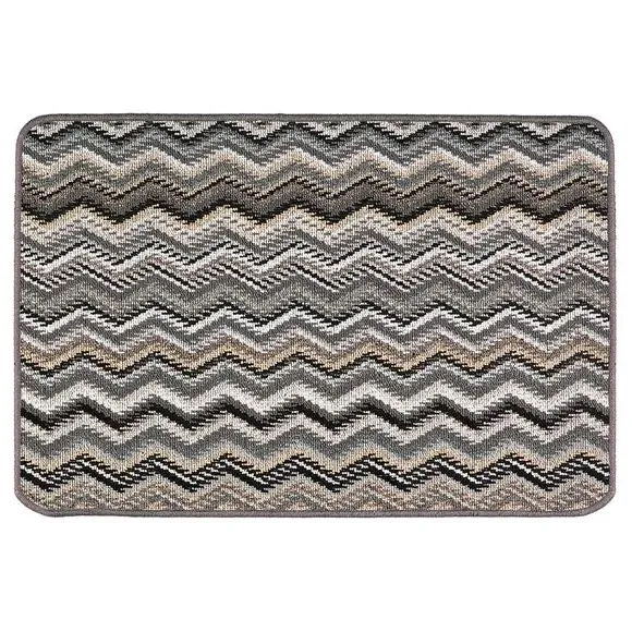 Zig Zag Washable Doormat - Natural, Boucle
