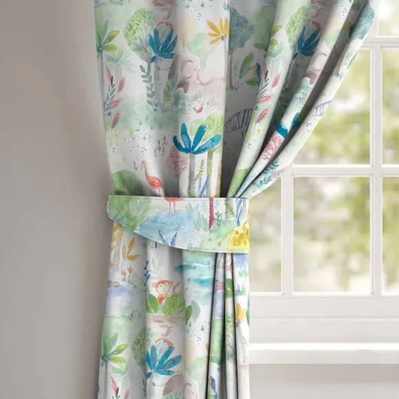 Zoo Print Curtain Tieback - Multi, Cotton image