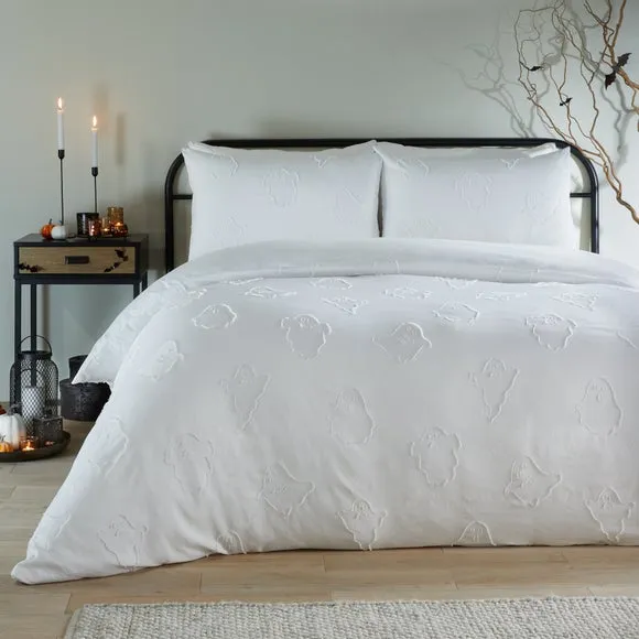 Duvet Cover Set with Pillowcase - White, Polyester image