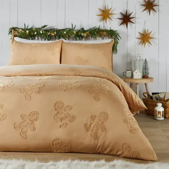 Tufted Duvet Cover Set - Orange, Polyester