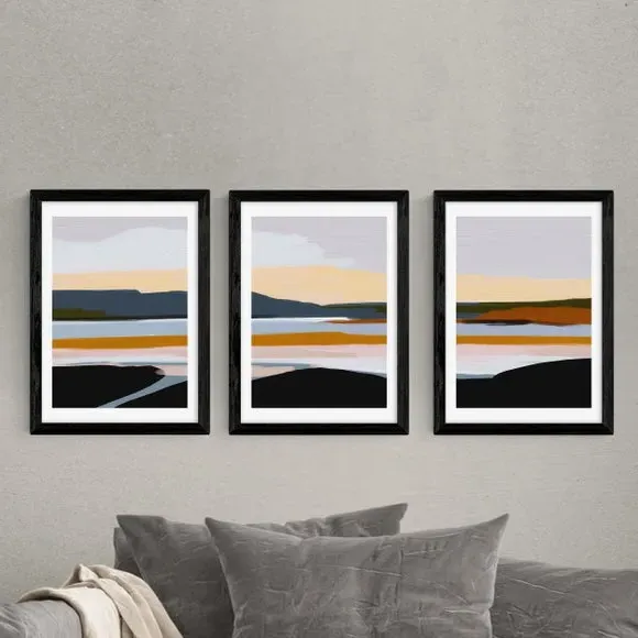 3-Piece Triptych Print Set - Multicolor